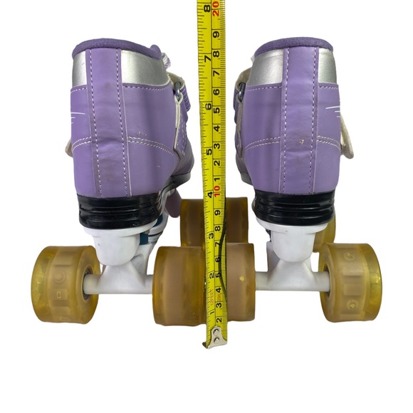 Roller Skates Pacer Comet 500 Lavender And White Light Up Wheels Size 2 - Picture 8 of 9